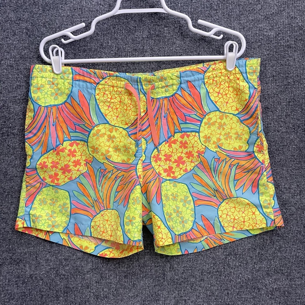 Chubbies Swim Trunks Men's Sz 38 Pineapple Rainbow Lined